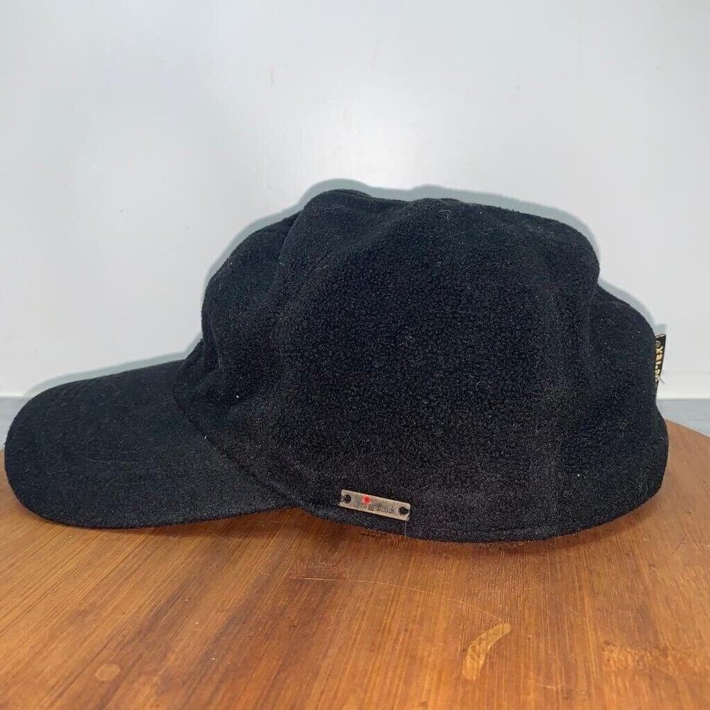 Wigens Men’s Size 58 Baseball Cap with Earflaps Hat Black Sweden Design